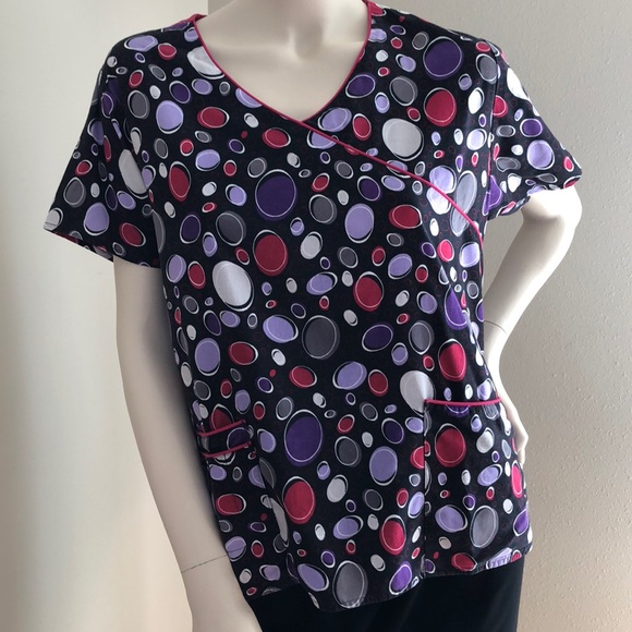 Dickies Tops - 🎈Dickies - Colorful Bubbles - Scrub Top